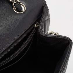Pre Owned Chanel Black Quilted Leather In The Business Flap Bag