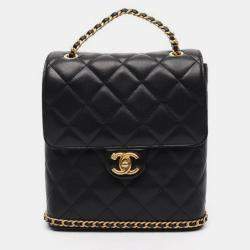 Pre Owned Chanel Caviar Chain Backpack AS4490