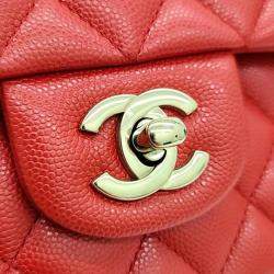 Chanel Caviar Red Classic Medium