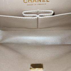 Chanel Gold Leather Classic Double Flap Medium Bag