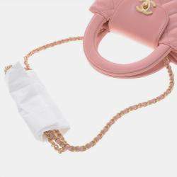 Pre Owned Chanel Pink Leather Kelly Shopping Bag