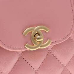 Pre Owned Chanel Pink Leather Kelly Shopping Bag