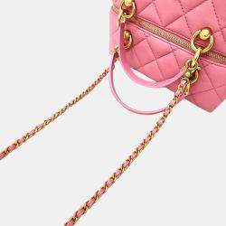 Chanel Pink Leather Shoulder Bag