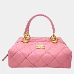 Chanel Pink Leather Shoulder Bag