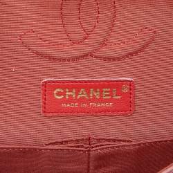 Pre Owned Chanel Multicolor Quilted Floral Print Leather Medium Classic Double Flap Bag