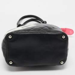 Pre Owned Chanel Black Leather CC Cambon Ligne tote bag