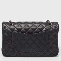 Pre Owned Chanel Black Quilted Leather Small CC Turnlock Full Double Flap Bag