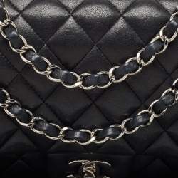 Pre Owned Chanel Black Quilted Leather Small CC Turnlock Full Double Flap Bag