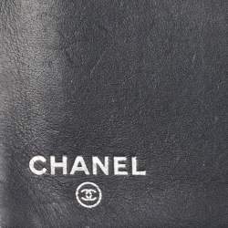 Pre Owned Chanel Navy Blue Leather CC Timeless Wallet