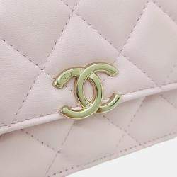 Pre Owned Chanel Lambskin Coco Top Handle Mini Crossbody Bag