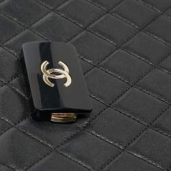 Pre Owned Chanel Black Quilted Leather Beauty Lock Flap Bag