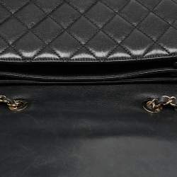 Pre Owned Chanel Black Quilted Leather Beauty Lock Flap Bag