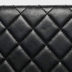 Pre Owned Chanel Black Quilted Leather Beauty Lock Flap Bag