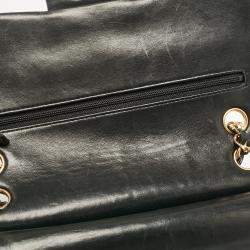 Chanel Black Chevron Leather Medium Classic Double Flap Bag
