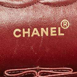 Chanel Black Chevron Leather Medium Classic Double Flap Bag
