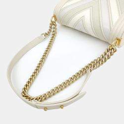 Pre Owned Chanel Chevron Boy Bag Medium
