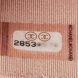 Chanel Pink Camellia Embossed Leather Zip Around Coin Purse