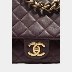 Pre Owned Chanel Womens Trapezio Purple