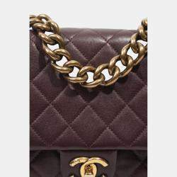 Pre Owned Chanel Womens Trapezio Purple
