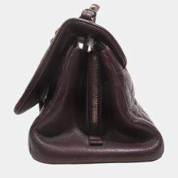 Pre Owned Chanel Womens Trapezio Purple