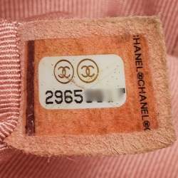 Pre Owned Chanel Pink Quilted Caviar Leather Small Boy Flap Bag