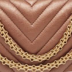 Pre Owned Chanel Bronze Chevron Leather 226 Reissue 2.55 Flap Bag