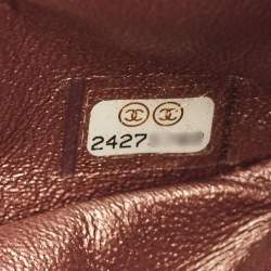 Pre Owned Chanel Bronze Chevron Leather 226 Reissue 2.55 Flap Bag