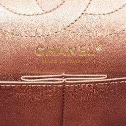 Pre Owned Chanel Bronze Chevron Leather 226 Reissue 2.55 Flap Bag