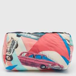 Chanel Multicolor Car Printed Nylon Cosmetic Pouch