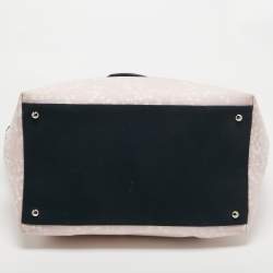 Pre Owned Chanel Pink/ Black Terry Cloth Canvas Tote 