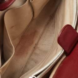Pre Owned Chanel Red Quilted Caviar Leather Shiva Tote