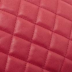 Pre Owned Chanel Pink Leather Large O Case Clutch