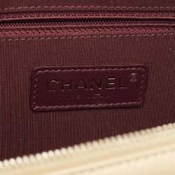Pre Owned Chanel Gold Quilted Leather Small Coco Boy Camera Bag