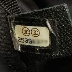 Pre Owned Chanel Black/Off White Quilted Satin and Tweed Sequins Mini Backpack