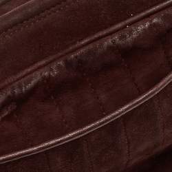 Pre Owned Chanel Choco Brown Suede CC Camera Bag