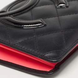 Chanel Black Quilted Leather Cambon Ligne Long Wallet