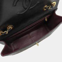 Pre Owned Chanel Black Jumbo XL Classic Single Flap Bag