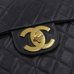 Pre Owned Chanel Black Jumbo XL Classic Single Flap Bag