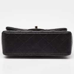 Chanel Black Quilted Leather New Mini Classic Single Flap Bag