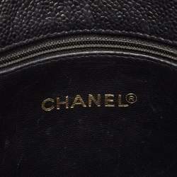 Pre Owned Chanel Black Caviar Leather Classic Pocket Shoulder Bag