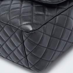 Pre Owned Chanel Black Quilted Lambskin Leather Small XXL Travel Flap Shoulder Bag