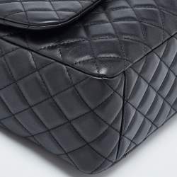 Pre Owned Chanel Black Quilted Lambskin Leather Small XXL Travel Flap Shoulder Bag