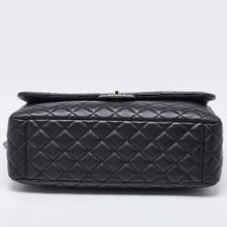 Pre Owned Chanel Black Quilted Lambskin Leather Small XXL Travel Flap Shoulder Bag
