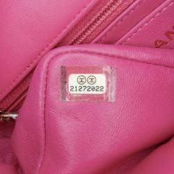Chanel Pink Mini Chevron Classic Lambskin Flap