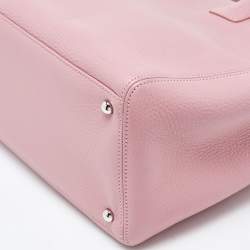 Pre Owned Chanel Pink Leather Executive Cerf Tote