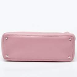 Pre Owned Chanel Pink Leather Executive Cerf Tote