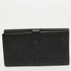 Chanel Black Quilted Caviar Leather CC Flap Continental Wallet