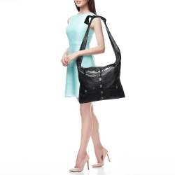 Pre Owned Chanel Black Leather Large Girl Chanel Bag