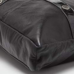 Pre Owned Chanel Black Leather Large Girl Chanel Bag
