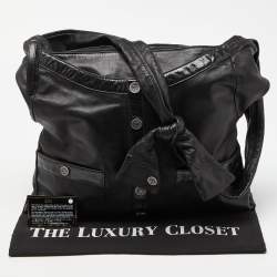 Pre Owned Chanel Black Leather Large Girl Chanel Bag